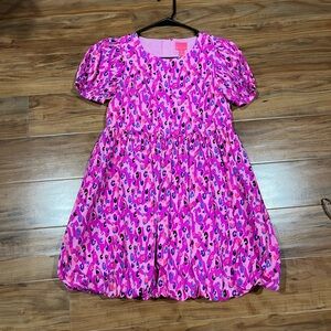 Lilly Pulitzer Vibrant Pink Leopard Kids Dress
